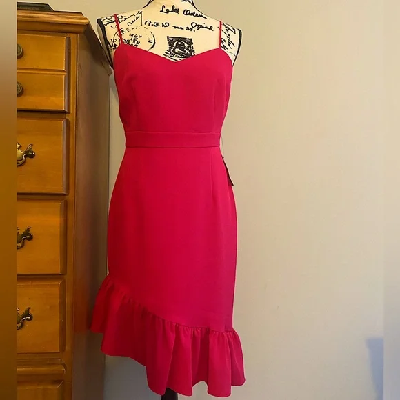 Chelsea28 | Dresses | Hot Pink Asymmetrical Dress | Poshmark